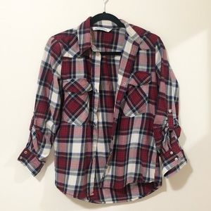 ❤️Zara Woman Plaid Button Snap Down Shirt Size S